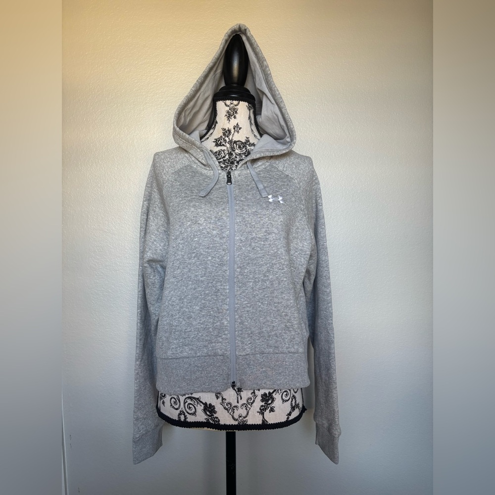 Under Armour Light Gray Full-Zip Hoodie - Picture 1 of 10